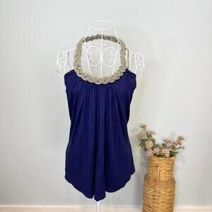 Stunning vintage y2k blue open back halter top